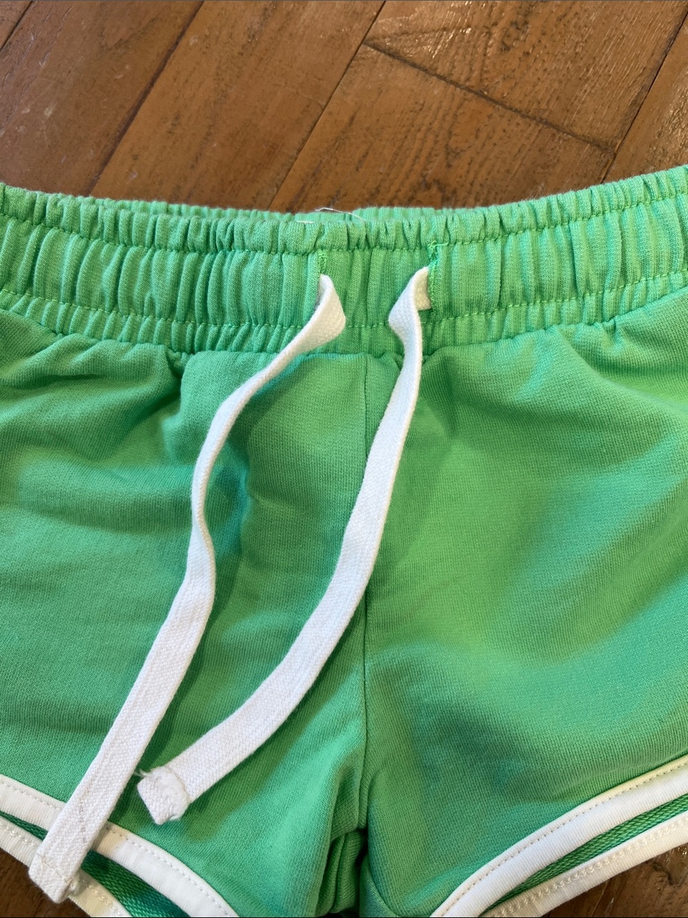 SweetHoney green jogger shorts 4T pull on elastic waist - Picture 2 of 5